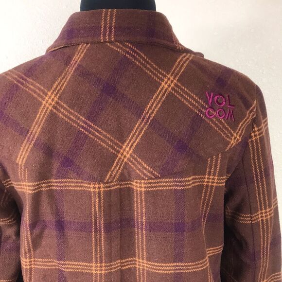 VINTAGE WOMAN VOLCOM PEA COAT JACKET SIZE S - Picture 9 of 13